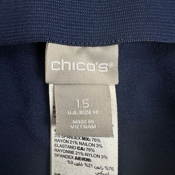 Chico's So Slimming Juliet Ankle Pants size 10 Blue - Picture 4 of 7